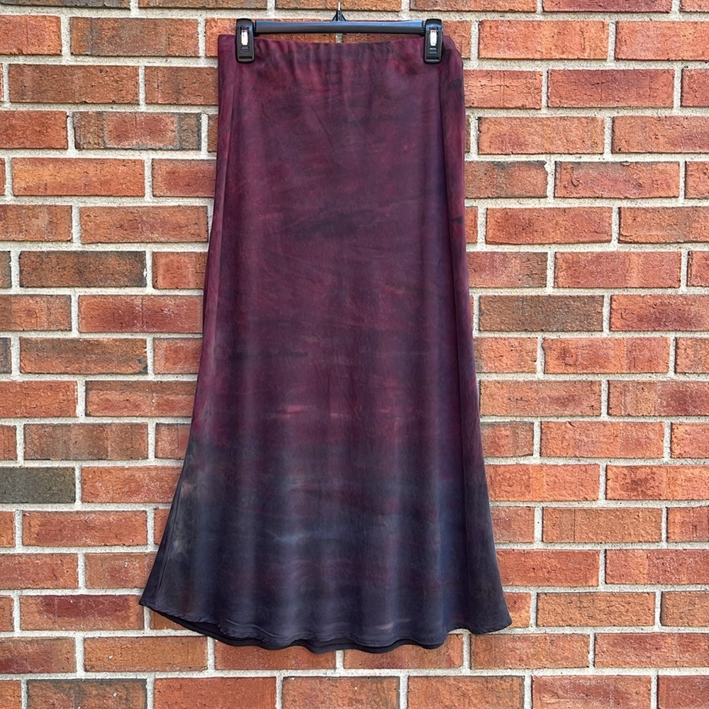 Anthropology Cloth & Stone Wildberry Horizon Purple Ombré Flared Midi Skirt M